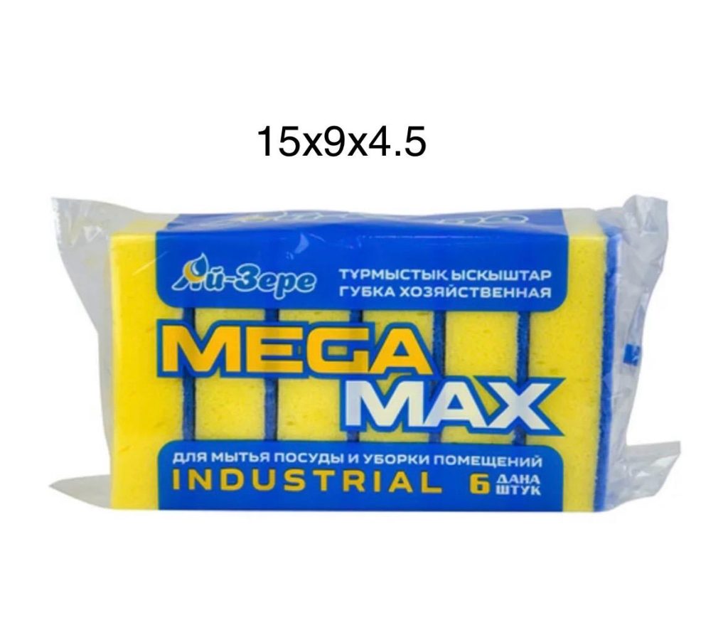 Губки для посуды Ай-Зере MEGA MAX 6шт р-р 15х9х4.5