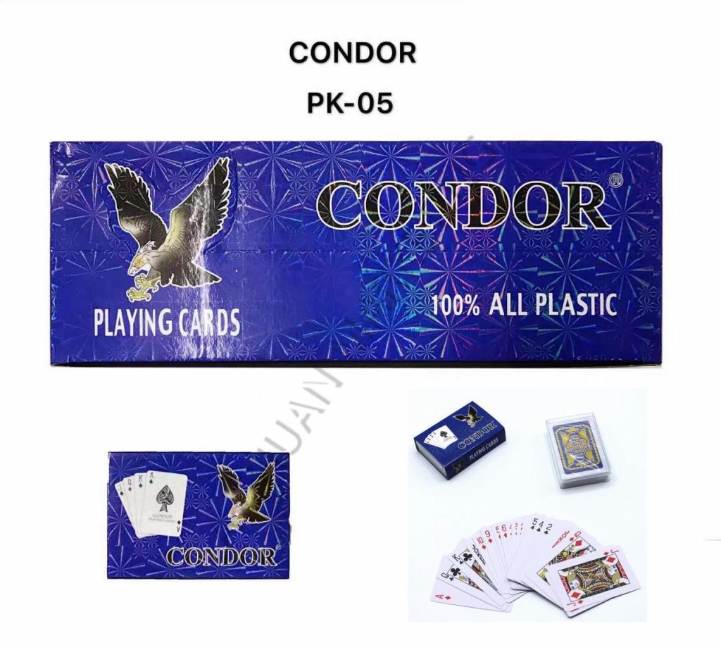 Игральные карты марки CONDOR выполненные из 100% пластика.