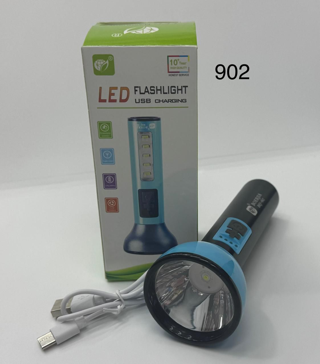 Ручной светодиодный фонарь + Светильник 902