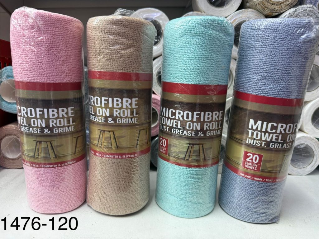 Салфетки из микрофибры для уборки. 20 штук в рулоне