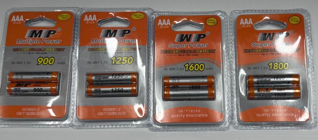 Аккумуляторные батарейки MP Multiple Power размер AAА мезинчик 1600mAx