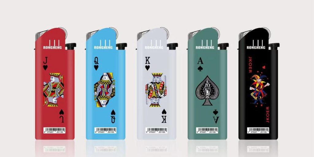 Зажигалка кремниевая карты 50/1