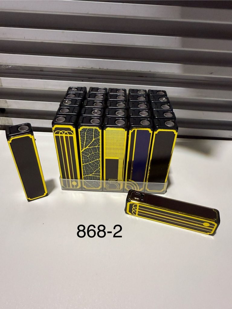 Зажигалки железные автоген 868-2 золотые