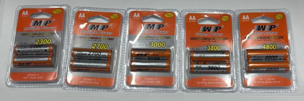 Аккумуляторные батарейки MP Multiple Power размер AA пальчик 3800mAx
