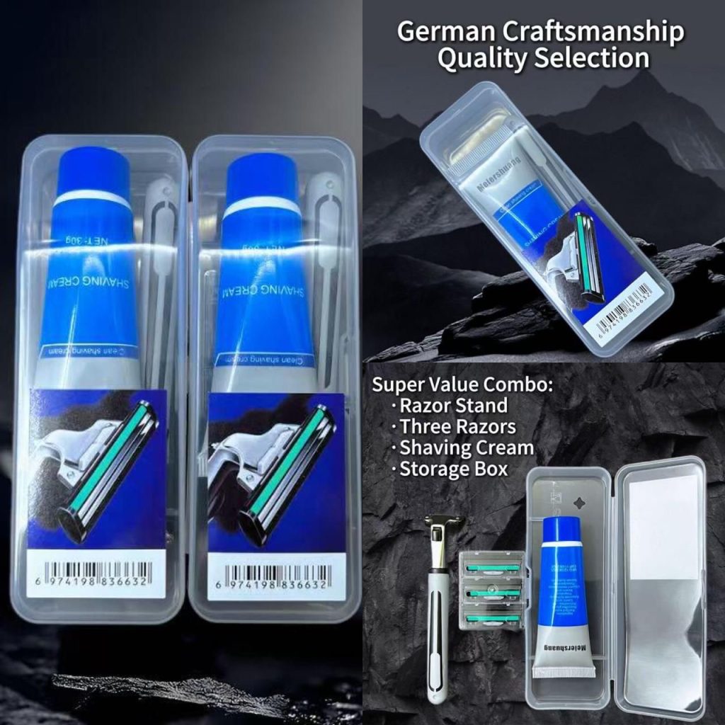 Набор бритвы в футляре + крем для бритья