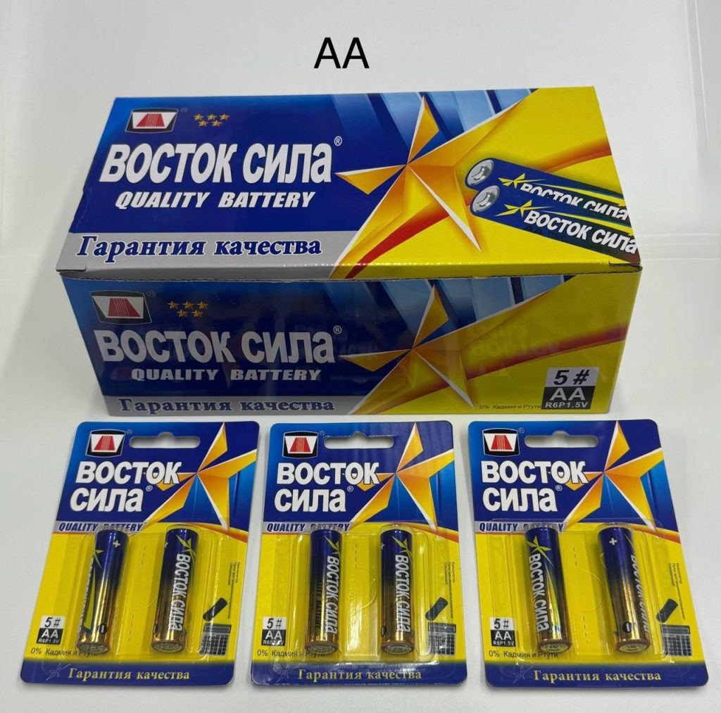 Батарейки щелочные Восток сила АА  пальчик 2/1