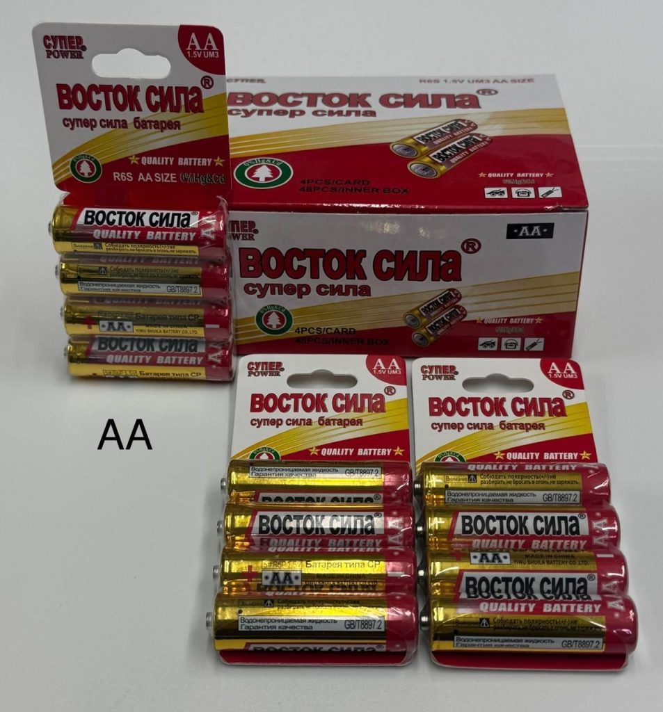 Батарейки Восток сила щелочные (Alkaline Battery).АА пальчик 48/1