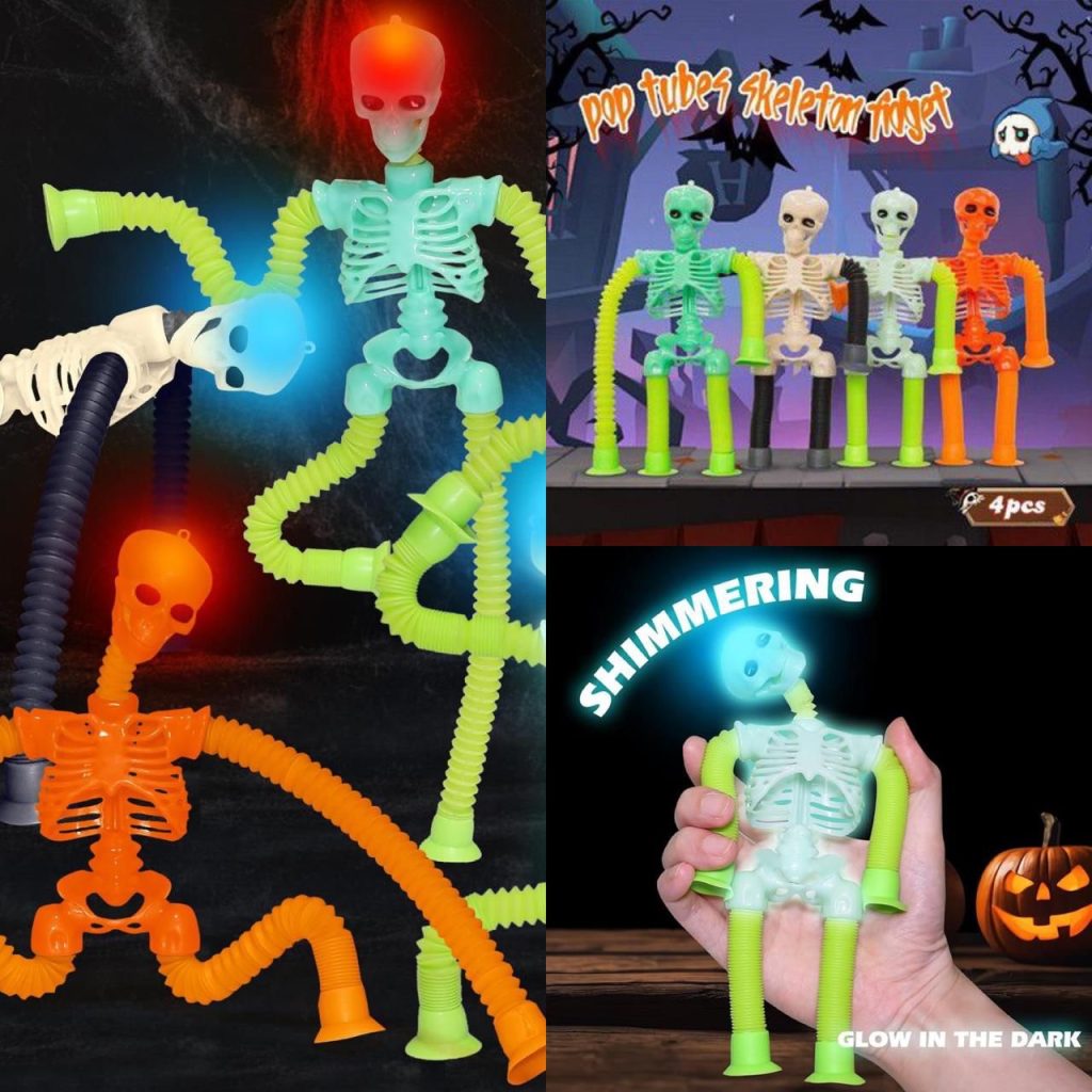 Антистресс скелет гофра. С подсветкой.