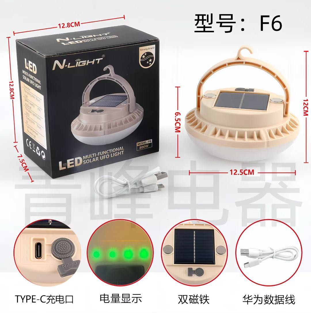 Фонарь для кемпера палатки и шатра на солнечный панели F6