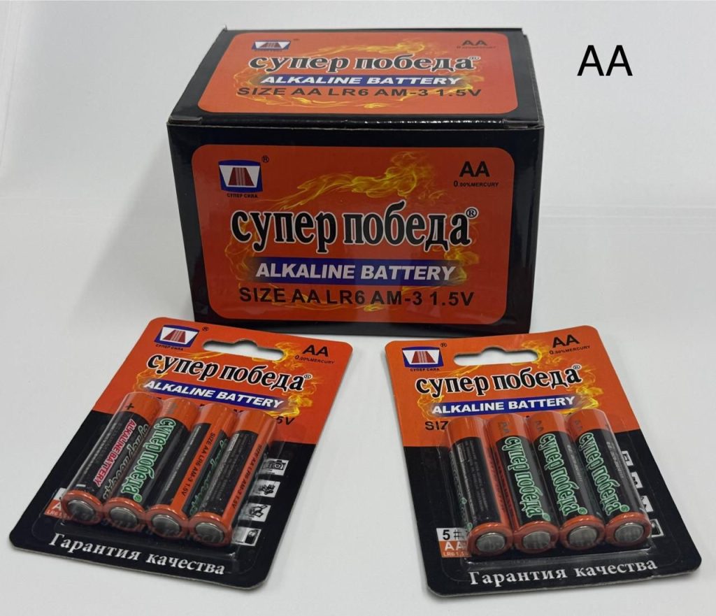 Батарейки. Супер победа щелочные пальчик (Alkaline Battery).АА 4/1