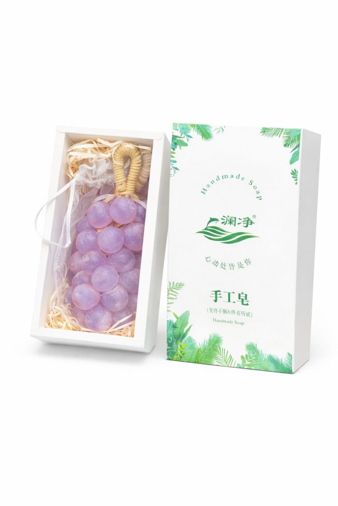 Декоративное натуральное мыло ручной работы Qing Yi, Грозди винограда.
