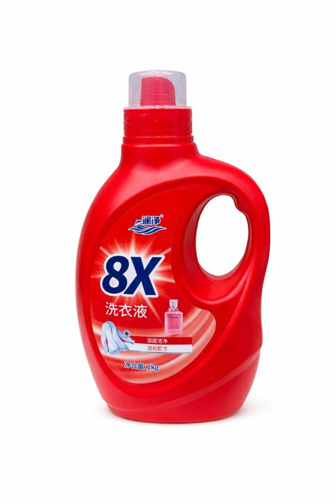 Жидкий порошок для стирки белья 8Х. Предназначен для удаления загрязнений и придания аромата одежде. 2 литра