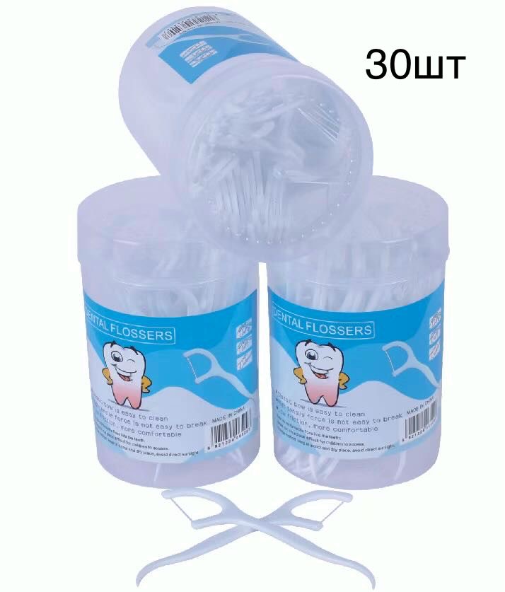 Зубочистка с зубной нитью (30/1)