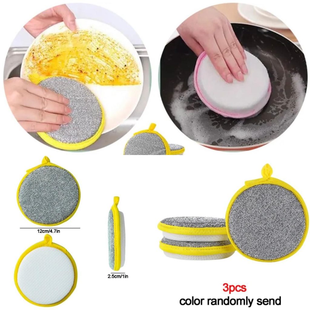 Губка для посуды 3/1 (солнышко)Мягкая поверхность для бережного мытья