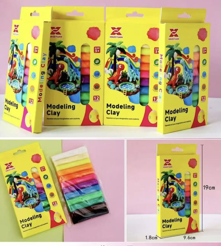 Набор для моделирования из 12 цветов. Глина зефирка.